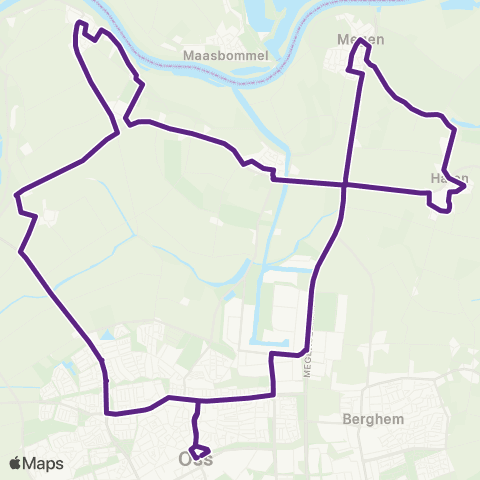 Bravo Oss - Megen map