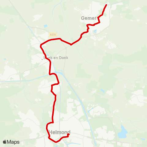 Bravo Helmond Station - Donk - Gemert map