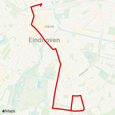 Bravo Eindhoven Kortonjolaan - Station map