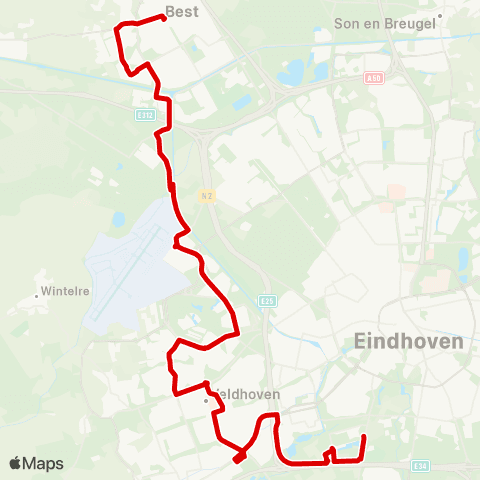 Bravo Veldhoven MMC - Airport - Best Station map