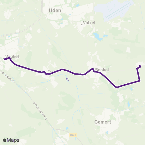 Bravo Veghel - Venhorst map