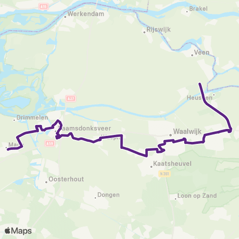 Bravo Made via Waalwijk - Wijk en Aalburg Kromme Nol map