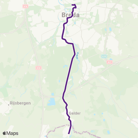 Bravo Breda via Galder - Meersel Dreef map