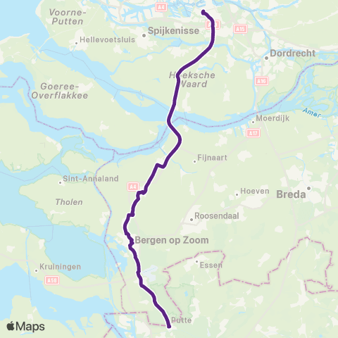 Bravo Rotterdam via Bergen op Zoom - Putte map