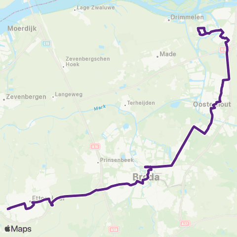 Bravo Geertuidenberg via Breda CS - Etten-Leur Vosdonk map