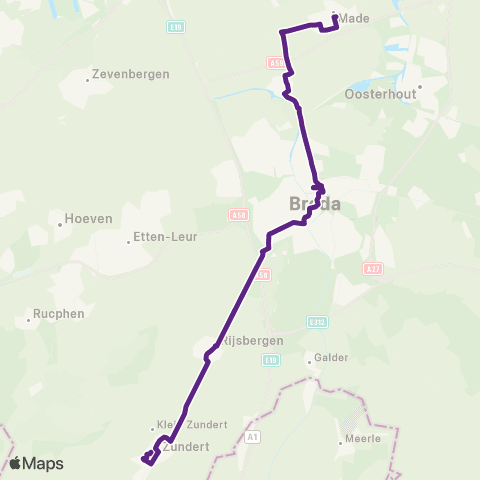 Bravo Made via Breda - Zundert map