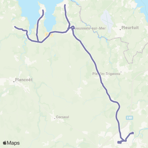 BreizhGo Car 22 Saint-Jacut-de-la-Mer - Dinan map