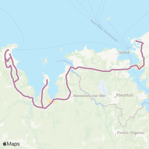 BreizhGo Car 22 Saint-Cast-le-Guildo - Saint-Malo map
