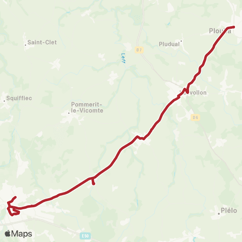 BreizhGo Car 22 Plouha - Guingamp map