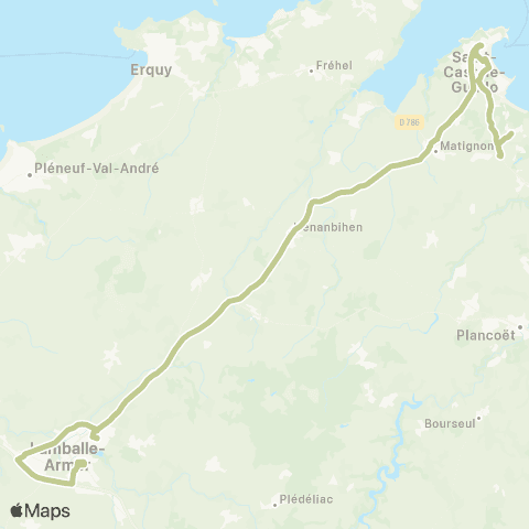 BreizhGo Car 22 Saint-Cast-le-Guildo - Lamballe map