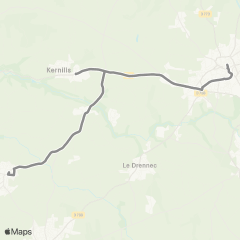 BreizhGo Car 29 Lesneven Plouvien map