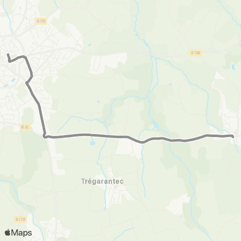 BreizhGo Car 29 Saint-Méen - Lesneven map