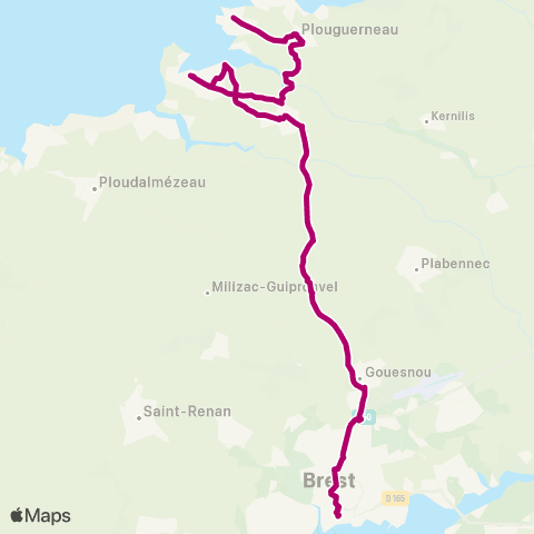 BreizhGo Car 29 Lannilis - Porte de Gouesnou map