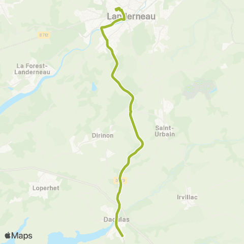 BreizhGo Car 29 Daoulas - Landerneau map