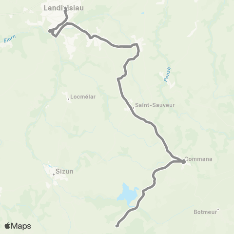 BreizhGo Car 29 Saint Cadou - Guimiliau - Landivisiau map