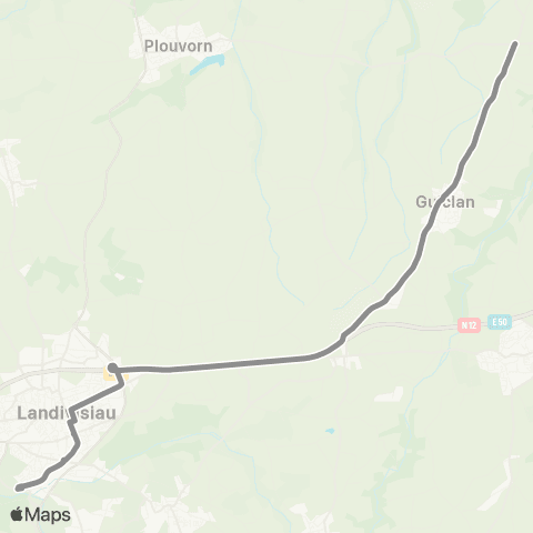 BreizhGo Car 29 Guiclan - Landivisiau map