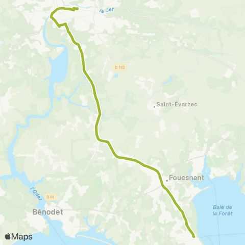 BreizhGo Car 29 Fouesnant - Quimper map