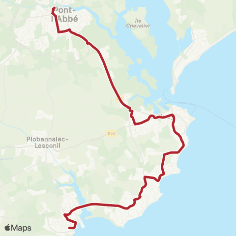 BreizhGo Car 29 Lesconil - Loctudy - Pont-l'Abbé (Quimper) map