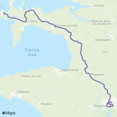 BreizhGo Car 29 Camaret - Quimper map