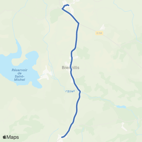 BreizhGo Car 29 Quimper - Brennilis - Morlaix - 960 TAD map