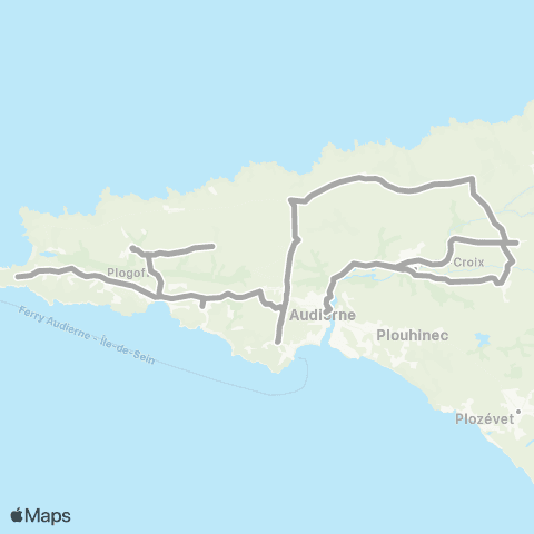 BreizhGo Car 29 Cap Sizun map
