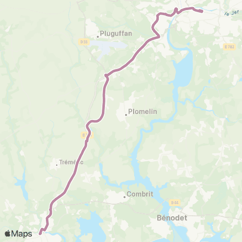 BreizhGo Car 29 Pont l'Abbé - Quimper map