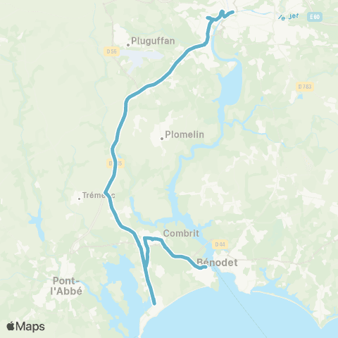 BreizhGo Car 29 Combrit - Sainte Marine - Quimper map