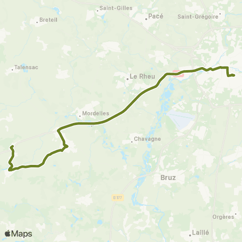 BreizhGo Car 35 Saint-Thurial - Rennes map