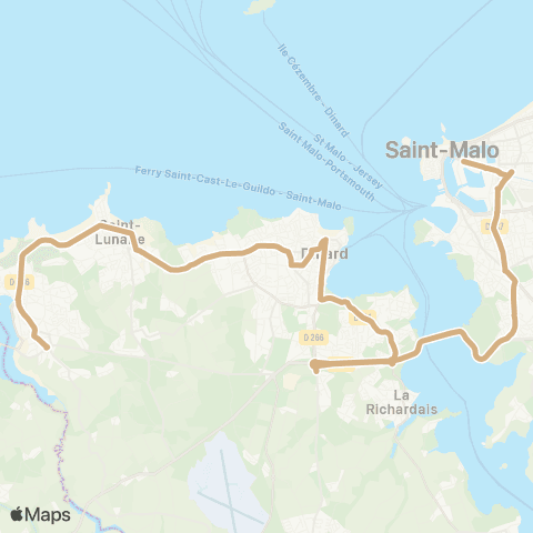 BreizhGo Car 35 St-Briac - Dinard - St-Malo map