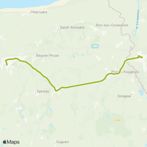 BreizhGo Car 35 Dol - Pontorson map