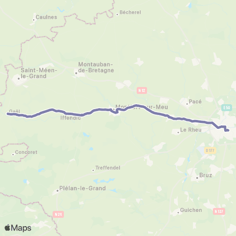 BreizhGo Car 35 Gaël - Montfort - Rennes map