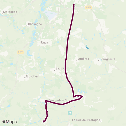 BreizhGo Car 35 Pléchâtel - Crevin - Rennes map