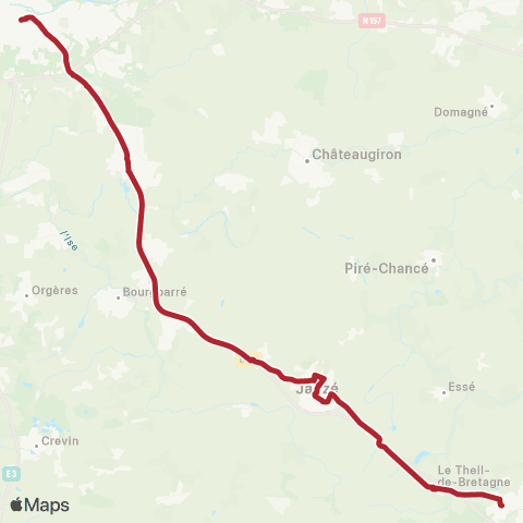 BreizhGo Car 35 Retiers - Janzé - Rennes map