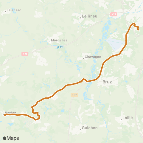 BreizhGo Car 35 Baulon - Rennes map