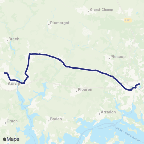 BreizhGo Car 56 Auray - Vannes map