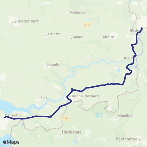 BreizhGo Car 56 Pénestin - la Roche Bernard - Redon map