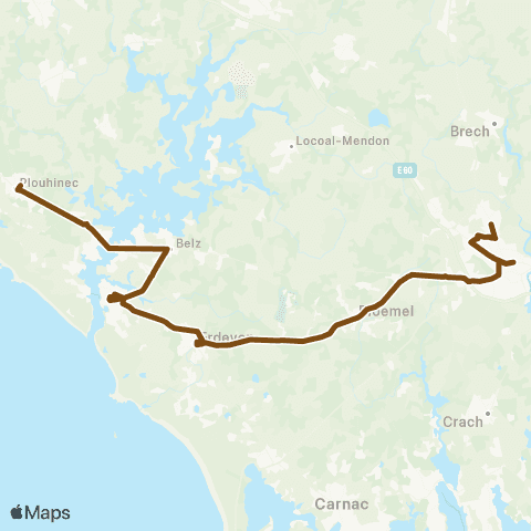 BreizhGo Car 56 Auray-Etel map