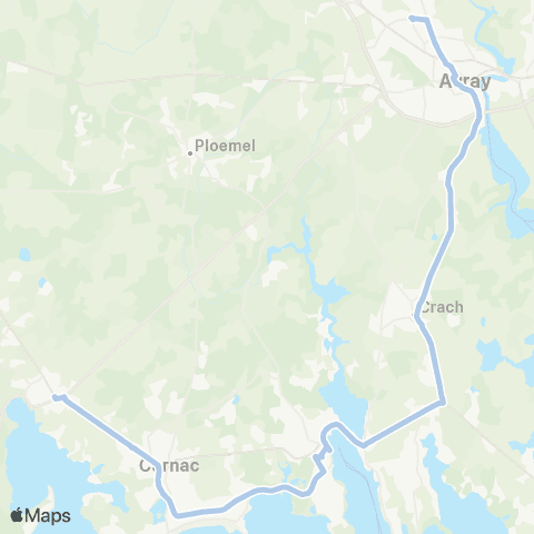 BreizhGo Car 56 Auray-Carnac map