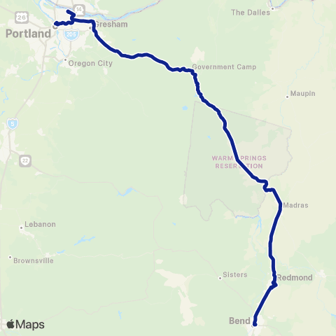 Central Oregon Breeze  map