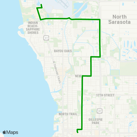 Breeze Transit Downtown / N Orange / US 301 / SRQ map