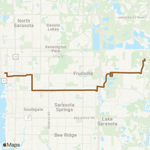 Breeze Transit Downtown / Bahia Vista / Cattlemen map