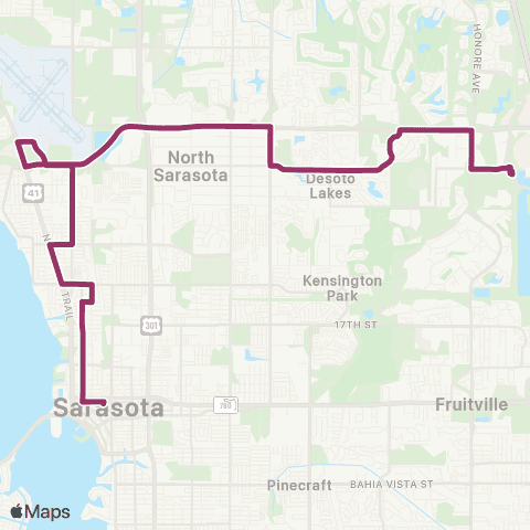 Breeze Transit Downtown / SRQ / UTC Mall map