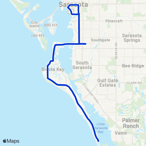 Breeze Transit Siesta Islander map