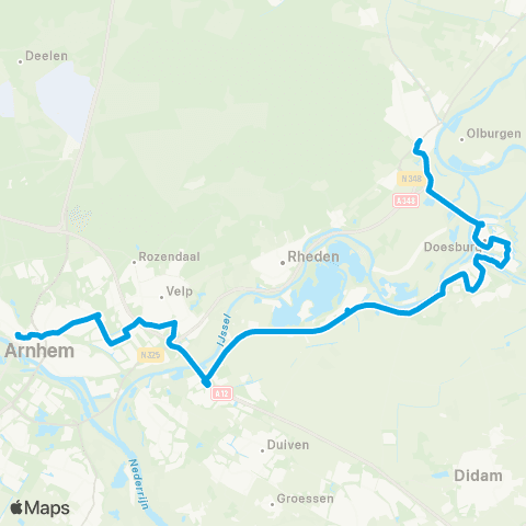 Breng Arnhem CS - Dieren Station map