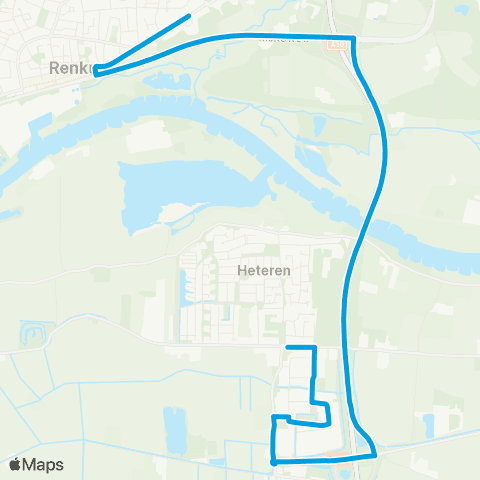 Breng Renkum - Heteren map