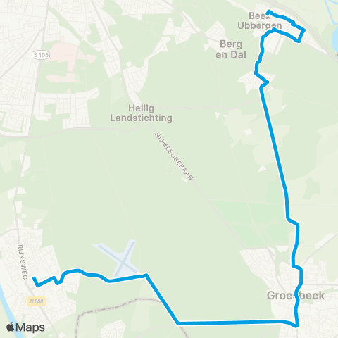 Breng Beek - Groesbeek - Malden map