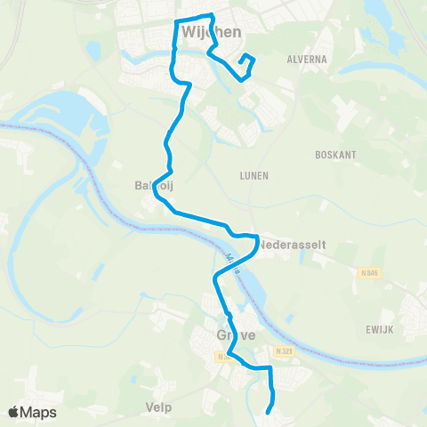 Breng Wijchen Mozaiek - Escharen Burg. De Bourbonplein map