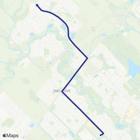 Brampton Transit Mayfield West map