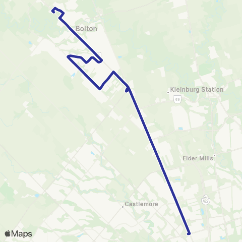 Brampton Transit Bolton map