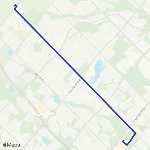 Brampton Transit Mayfield map